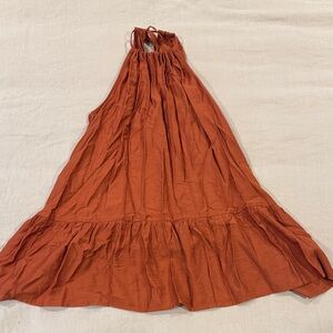 Rust Orange Sleeveless Dress